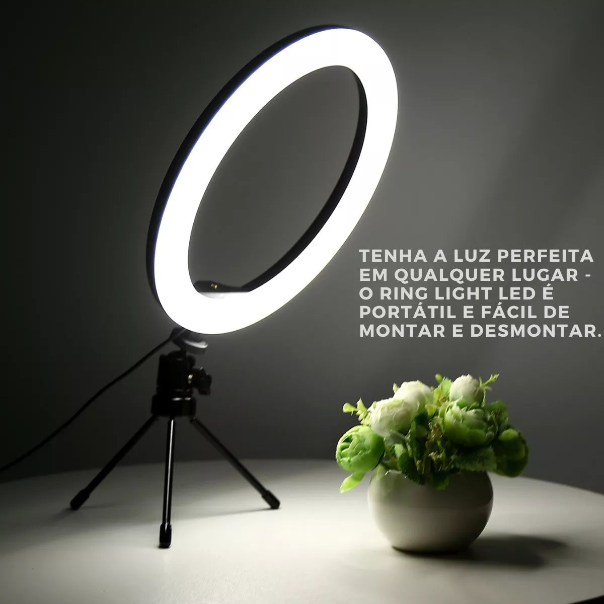Iluminador Ring Light 6 Polegadas Com Suporte P/ Celular