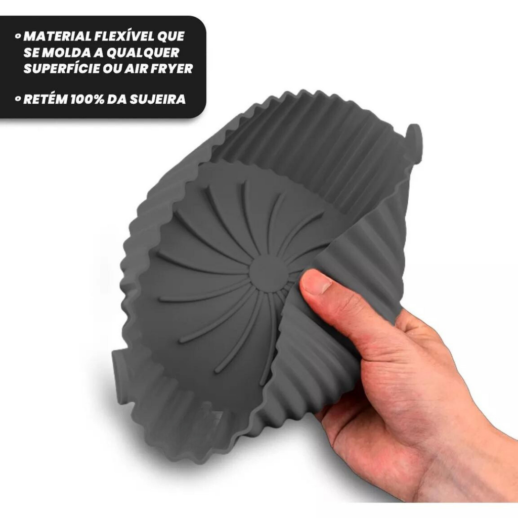 Forma De Silicone Antiaderente Air Fryer Fritadeira