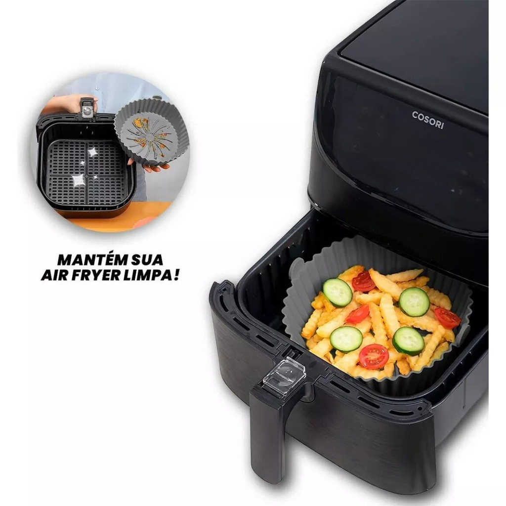 Forma De Silicone Antiaderente Air Fryer Fritadeira