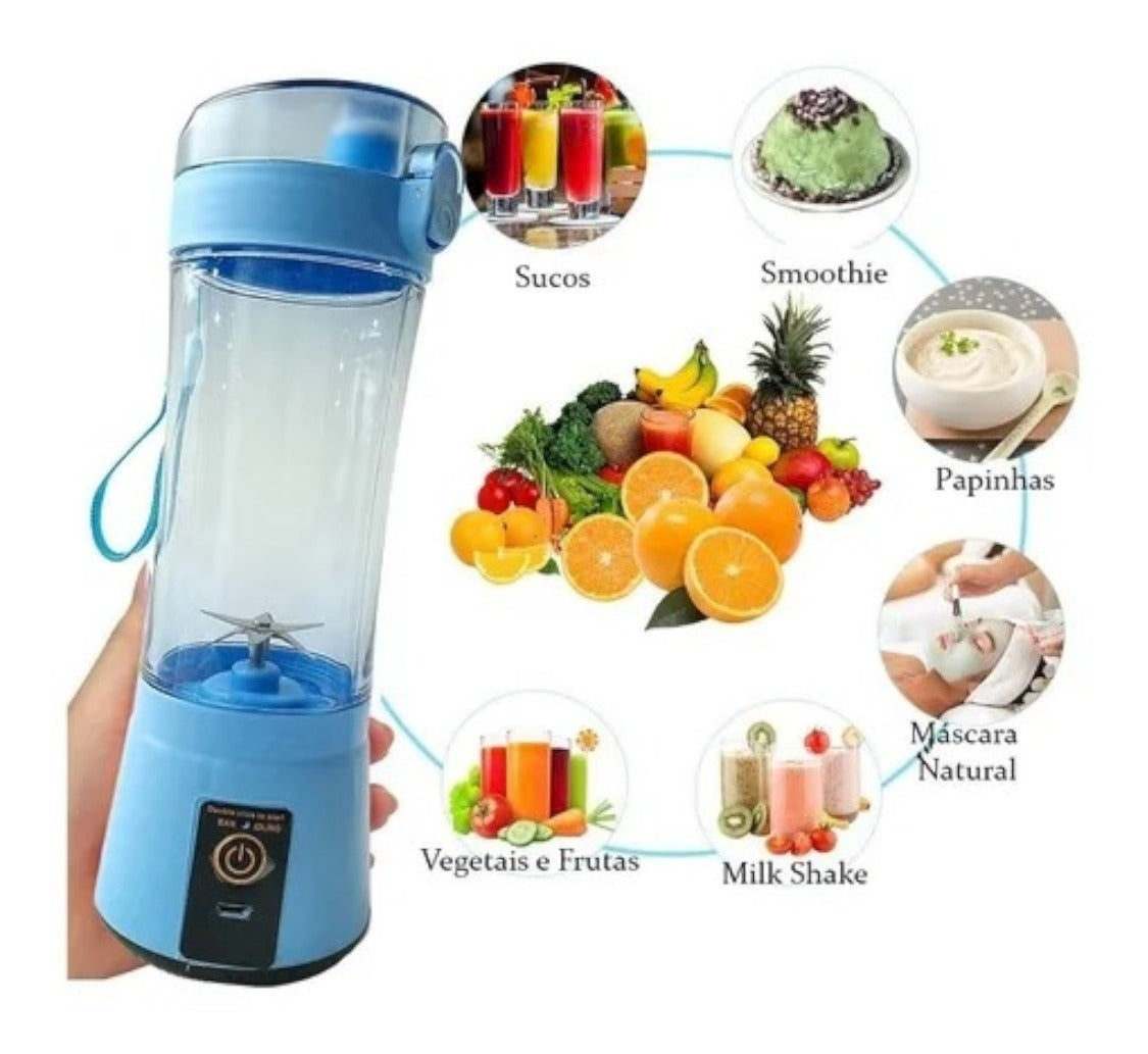 Mini Liquidificador Portátil Recarregável Mixer Usb Academia